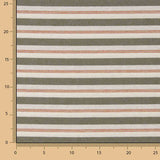 Green Stripes on Canvas with Embroidered Stripe - Ribes y Casals