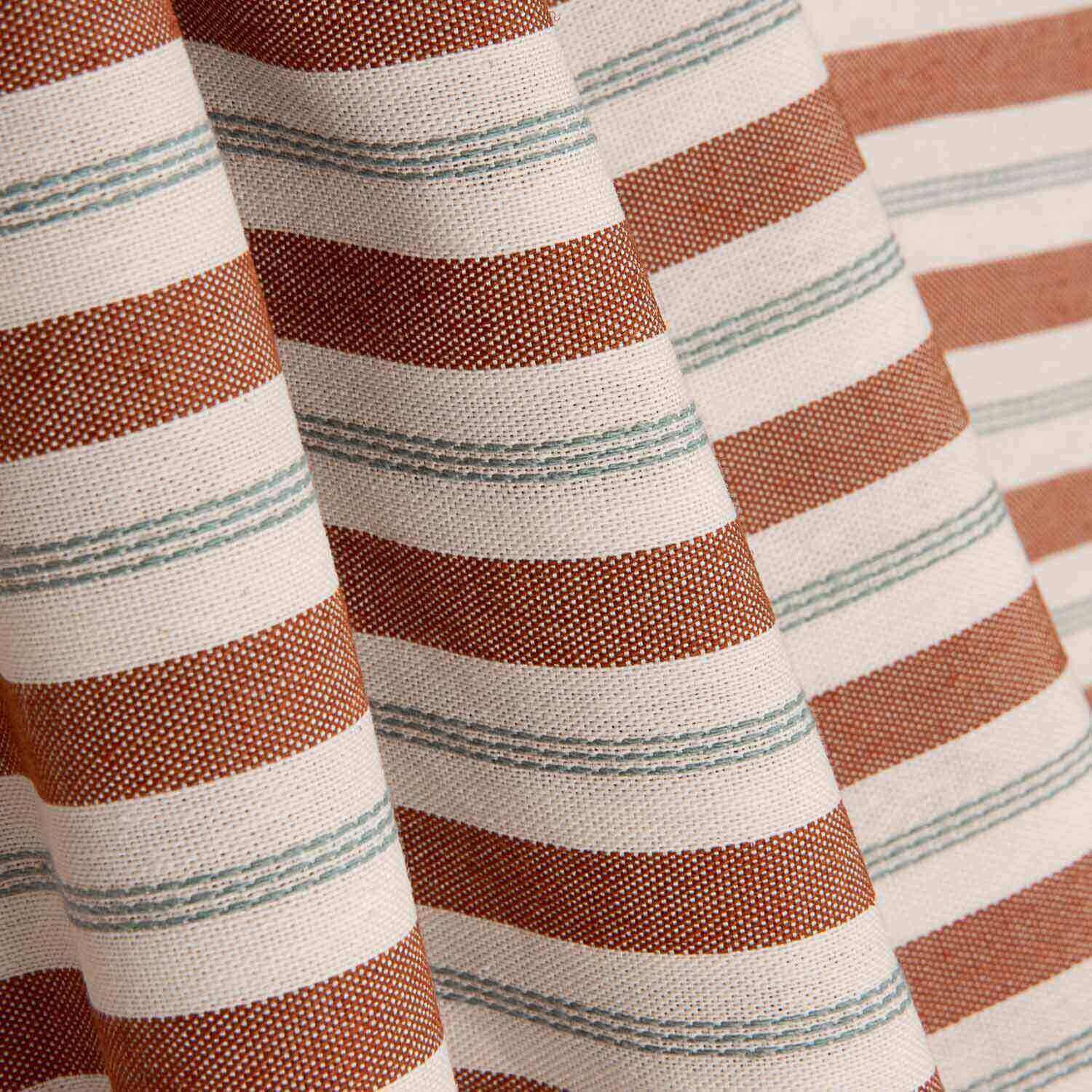 Clay Stripes Canvas with Embroidered Stripe - Ribes y Casals