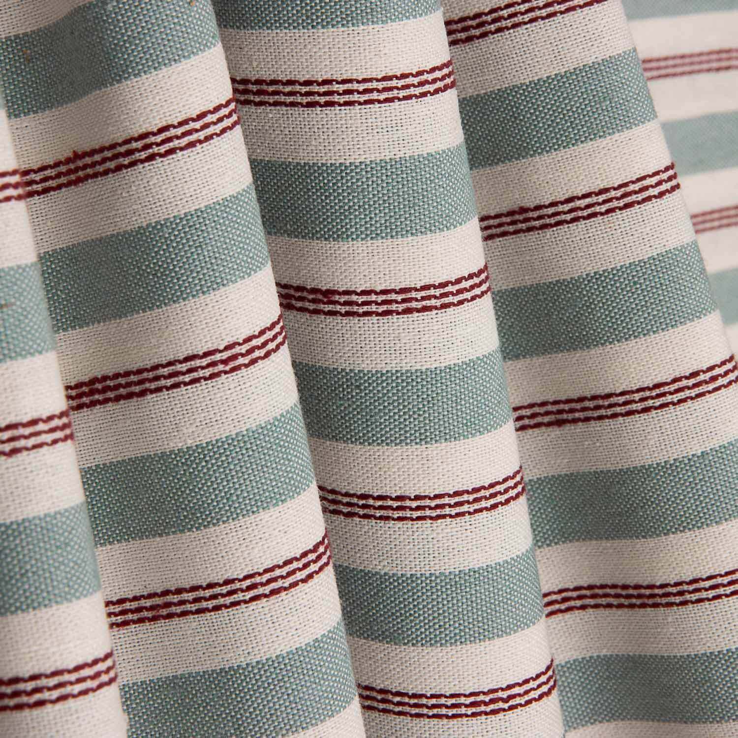 Blue Stripes on Canvas with Embroidered Stripe - Ribes y Casals