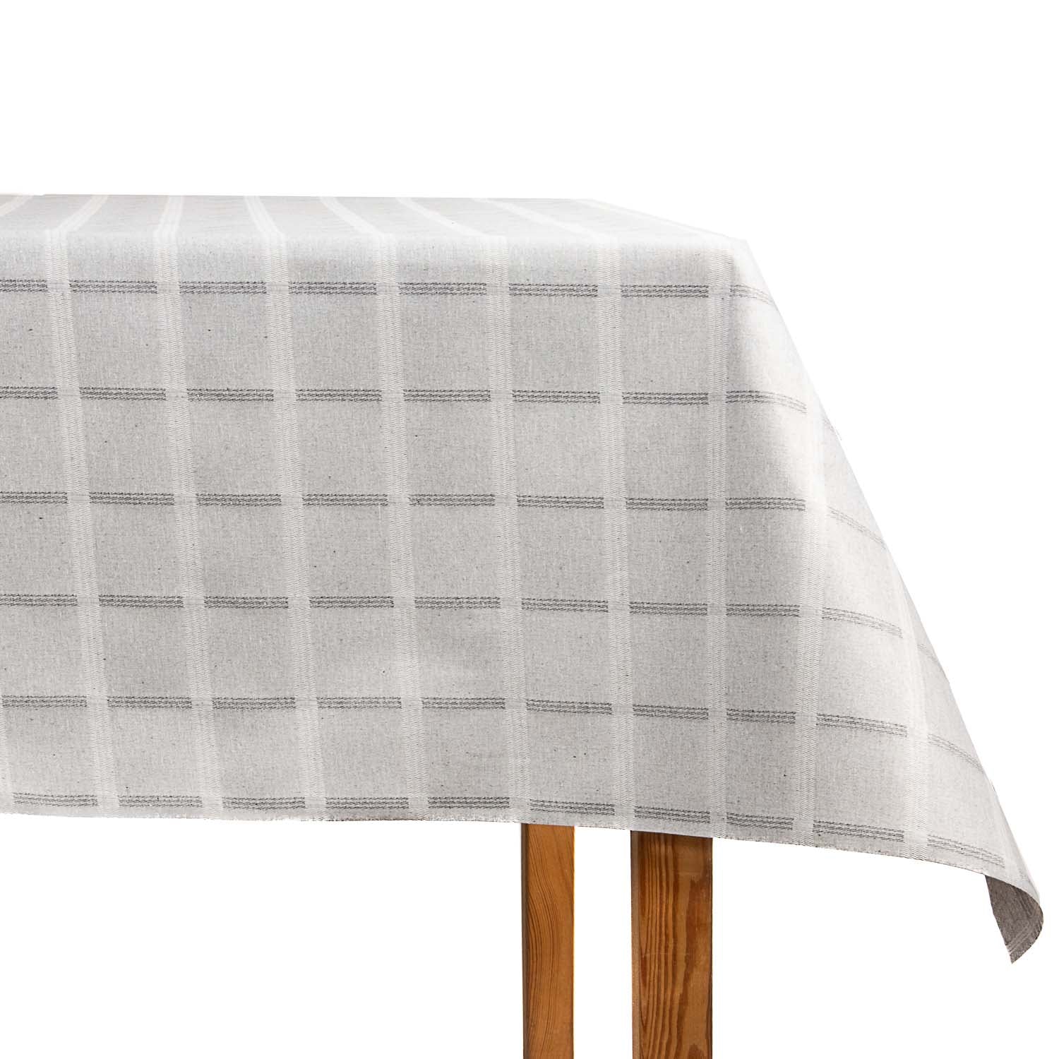 Grey Checked Resin-Coated Tablecloth - Ribes y Casals