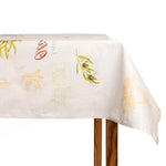 Resin-coated polyester tablecloth, olive green - Ribes y Casals