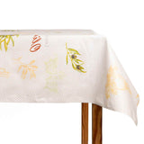 Resin-coated polyester tablecloth, olive green - Ribes y Casals