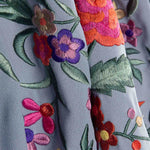 Light Denim Blue Embroidered Flamenco Shawl - Ribes y Casals