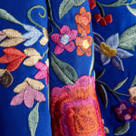 Blue Flamenco Shawl with Embroidery - Ribes y Casals