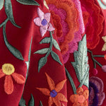 Embroidered Burgundy Flamenco Shawl - Ribes y Casals