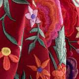 Embroidered Burgundy Flamenco Shawl - Ribes y Casals