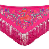 Fuchsia Embroidered Flamenco Shawl - Ribes y Casals