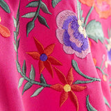 Fuchsia Embroidered Flamenco Shawl - Ribes y Casals