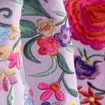 Lilac Embroidered Flamenco Shawl - Ribes y Casals