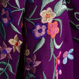 Purple Embroidered Flamenco Shawl - Ribes y Casals