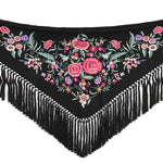 Black Embroidered Flamenco Shawl - Ribes y Casals