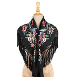 Black Embroidered Flamenco Shawl - Ribes y Casals