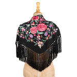 Black Embroidered Flamenco Shawl - Ribes y Casals