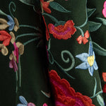 Dark Green Embroidered Flamenco Shawl - Ribes y Casals