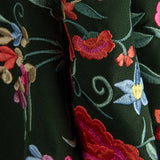 Dark Green Embroidered Flamenco Shawl - Ribes y Casals
