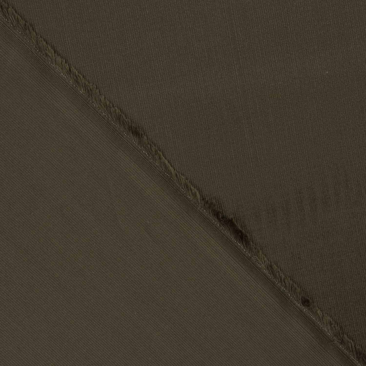 Fine Micro Denim Green Khaki Cotton - Ribes y Casals