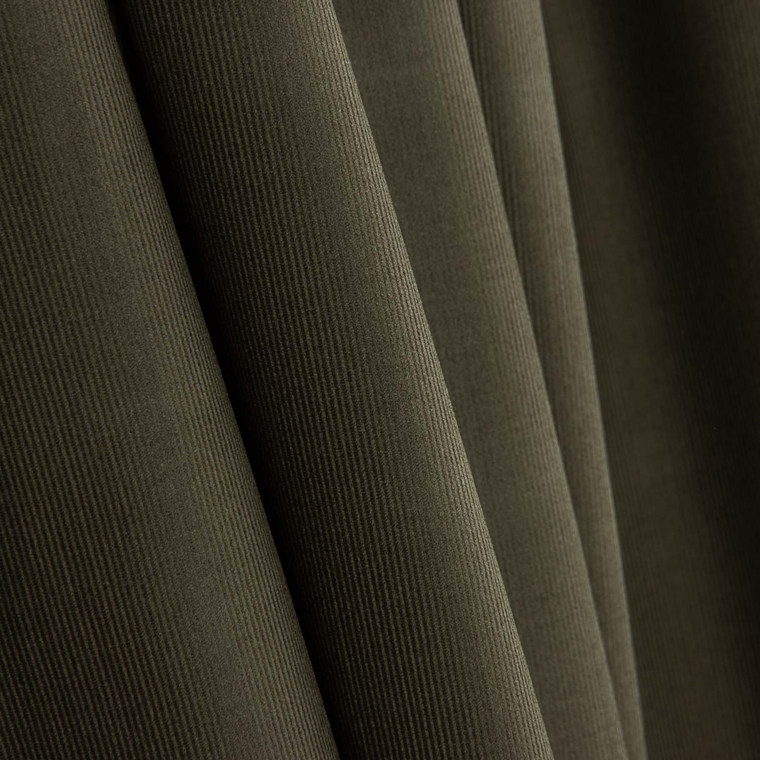 Fine Micro Denim Green Khaki Cotton - Ribes y Casals