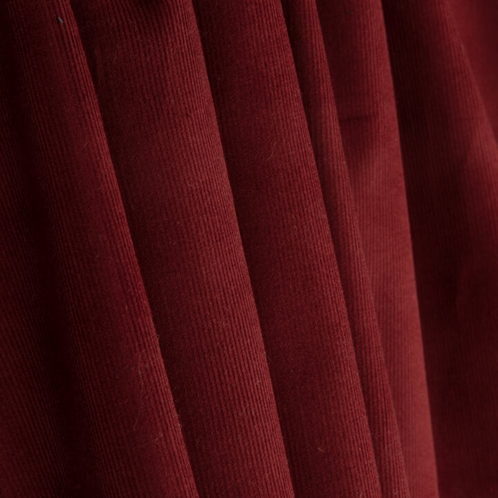 Dark Red Cotton Needlecord - Ribes y Casals
