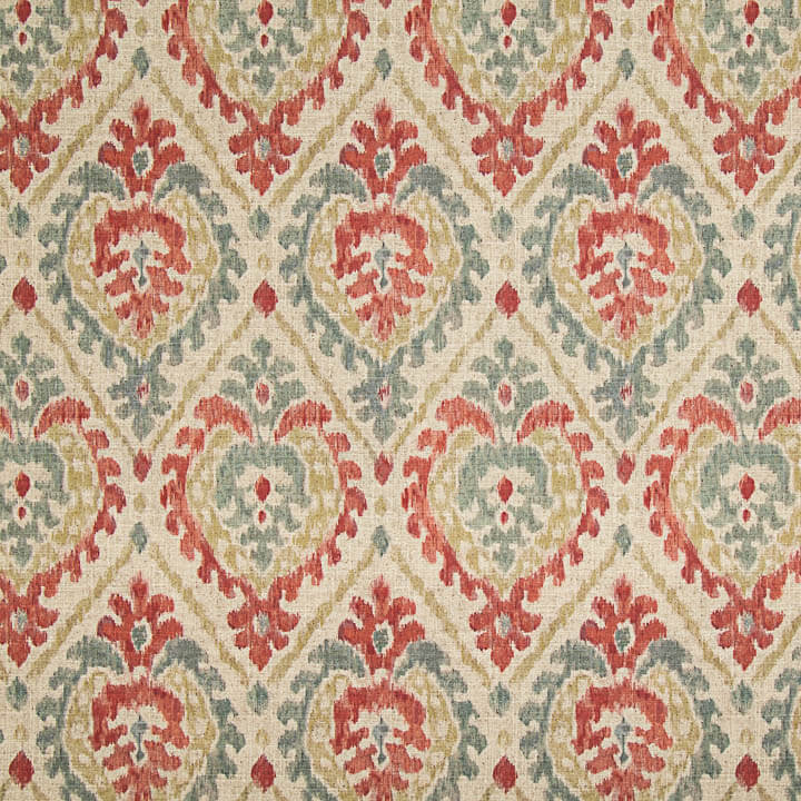 Terracotta Ethnic Print Cotton Canvas - Ribes y Casals