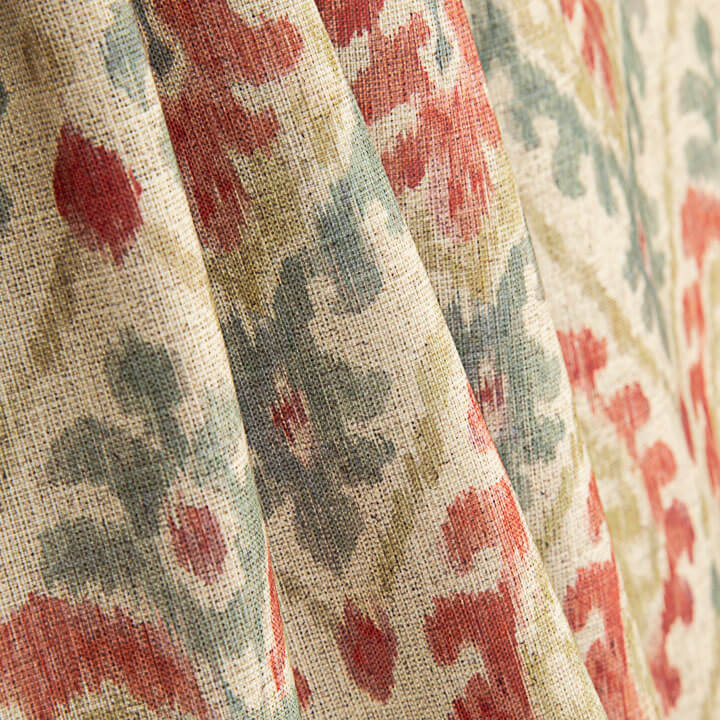Terracotta Ethnic Print Cotton Canvas - Ribes y Casals
