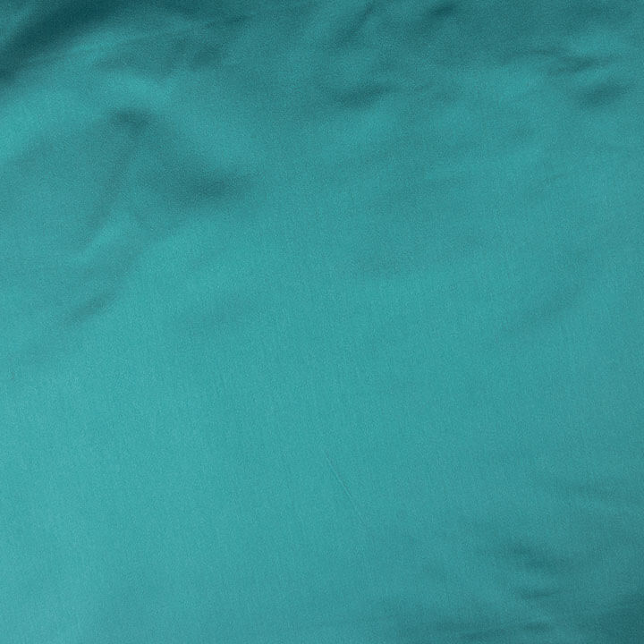 Reversible Mikado Satin in Turquoise Blue and Brown - Ribes y Casals