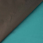 Reversible Mikado Satin in Turquoise Blue and Brown - Ribes y Casals