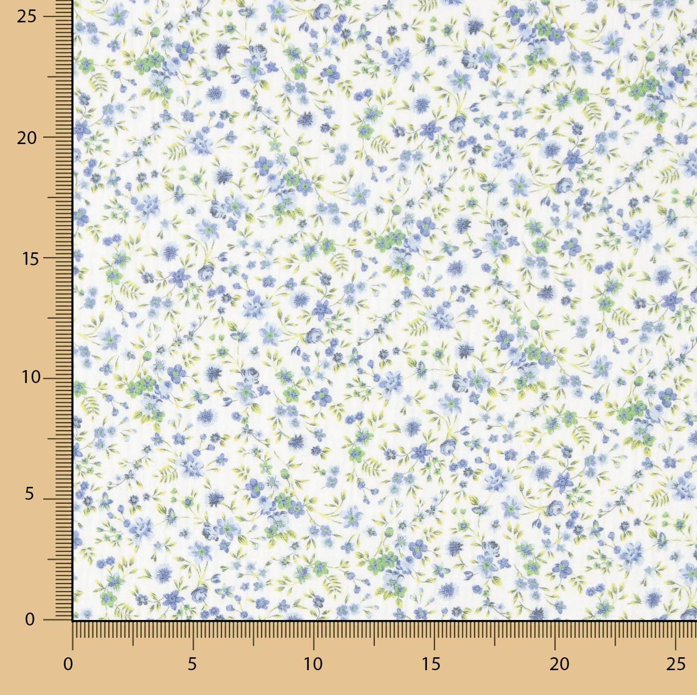 Mini Blue Flower Cotton Muslin - Ribes y Casals