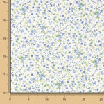Mini Blue Flower Cotton Muslin - Ribes y Casals