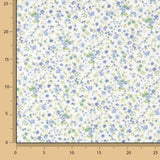 Mini Blue Flower Cotton Muslin - Ribes y Casals
