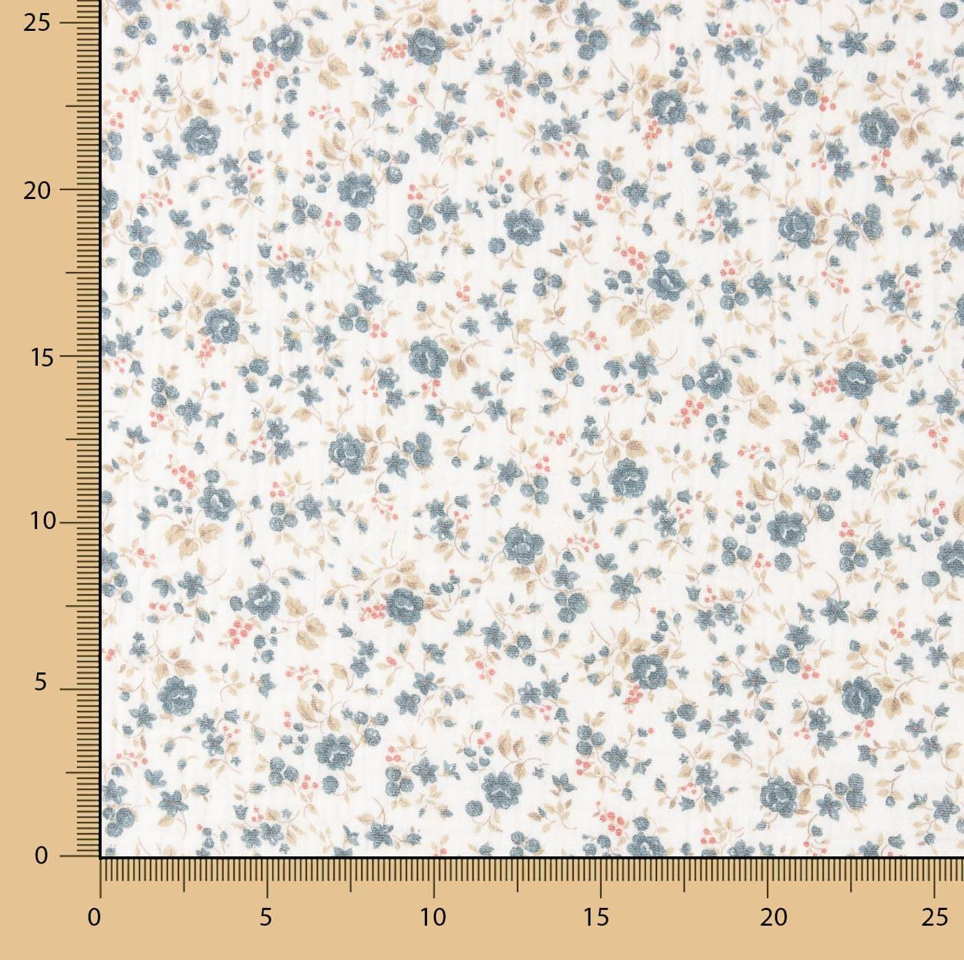 Vintage Blue Flower Cotton Muslin - Ribes y Casals