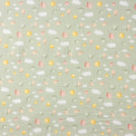 Cotton Muslin Cloth with Pastel Clouds and Suns - Ribes y Casals