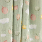 Cotton Muslin Cloth with Pastel Clouds and Suns - Ribes y Casals