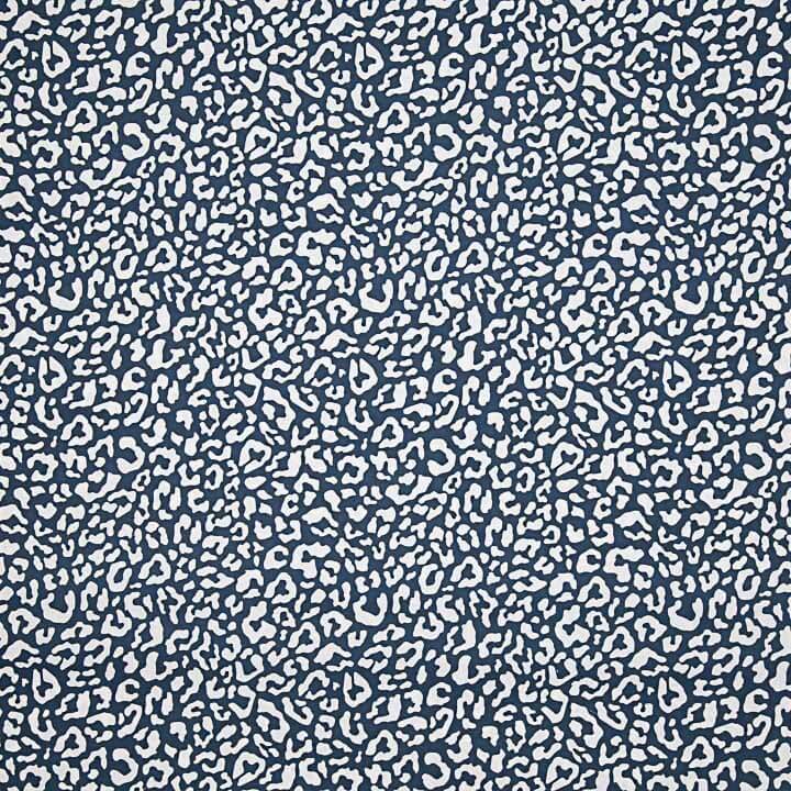 Nairobi Printed Percale – Navy Blue and White - Ribes y Casals
