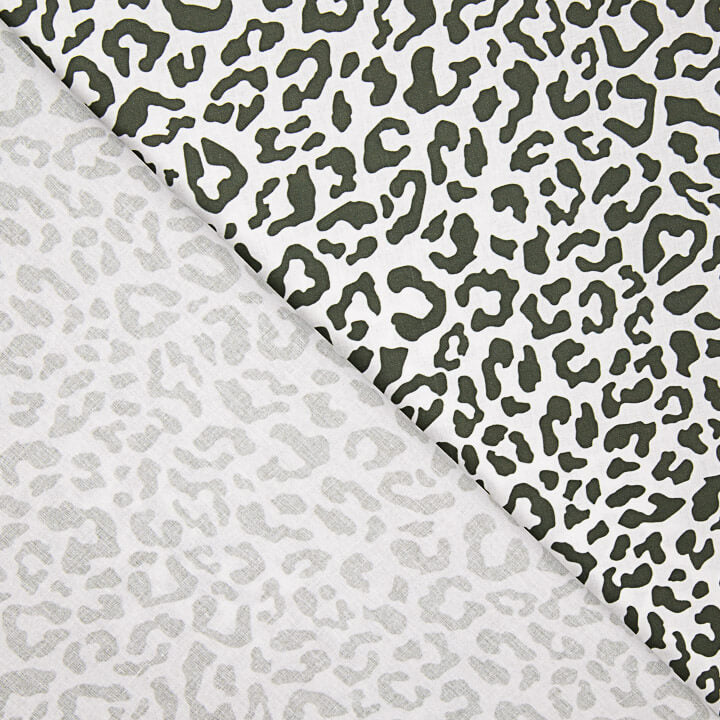 Nairobi Printed Percale – Dark Green and White - Ribes y Casals