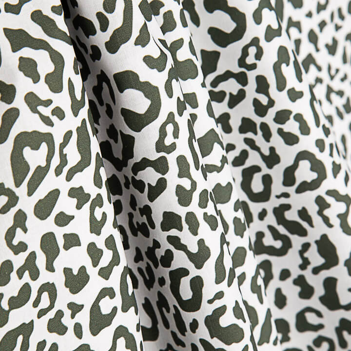 Nairobi Printed Percale – Dark Green and White - Ribes y Casals