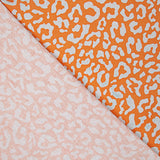 Nairobi Printed Percale – Orange and Light Blue - Ribes y Casals