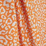 Nairobi Printed Percale – Orange and Light Blue - Ribes y Casals