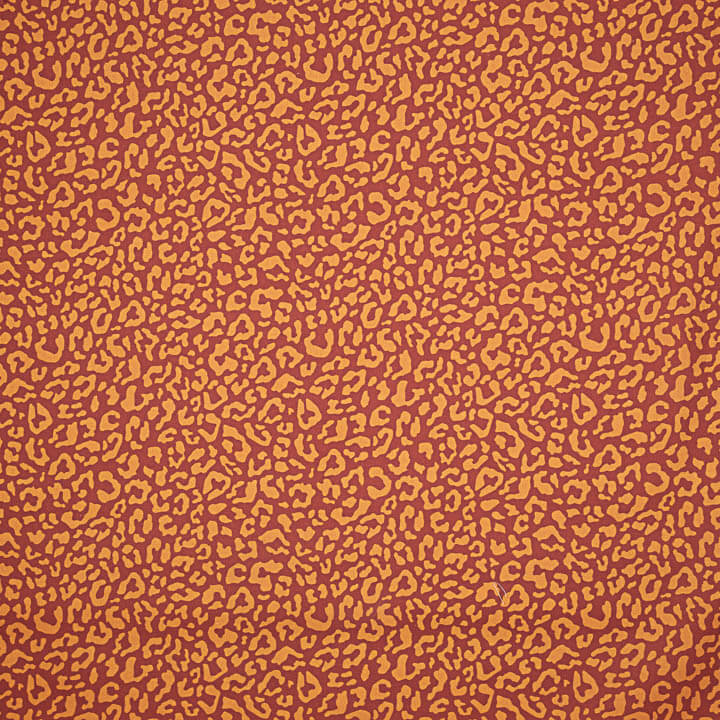 Nairobi Mustard Burgundy Printed Percale - Ribes y Casals