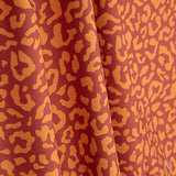 Nairobi Mustard Burgundy Printed Percale - Ribes y Casals