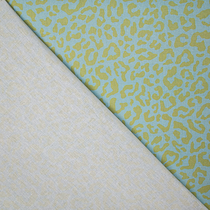 Nairobi Printed Percale – Lime Green, Sky Blue - Ribes y Casals
