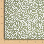 Nairobi Printed Percale – Olive Green and White - Ribes y Casals