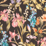 Printed Viscose: Night-Blooming Iris Garden - Ribes y Casals