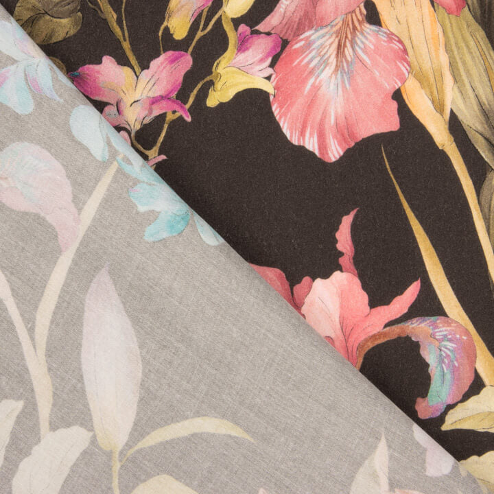 Printed Viscose: Night-Blooming Iris Garden - Ribes y Casals