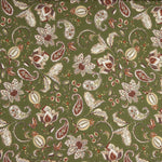Olive-coloured Printed Viscose Boheme - Ribes y Casals