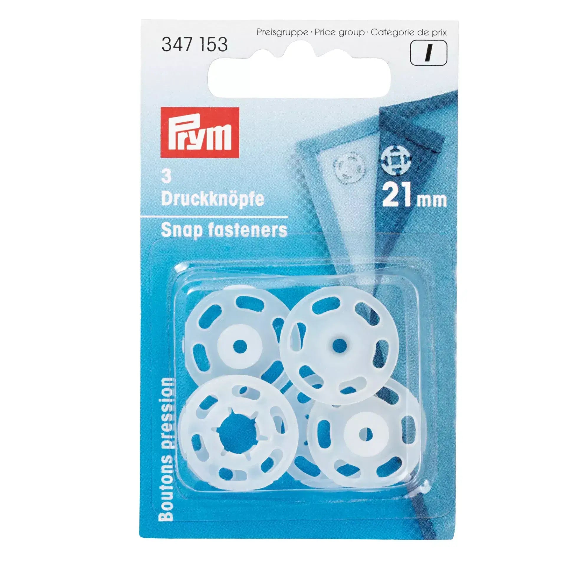 Prym 21 mm Transparent Snap Fasteners - Ribes y Casals