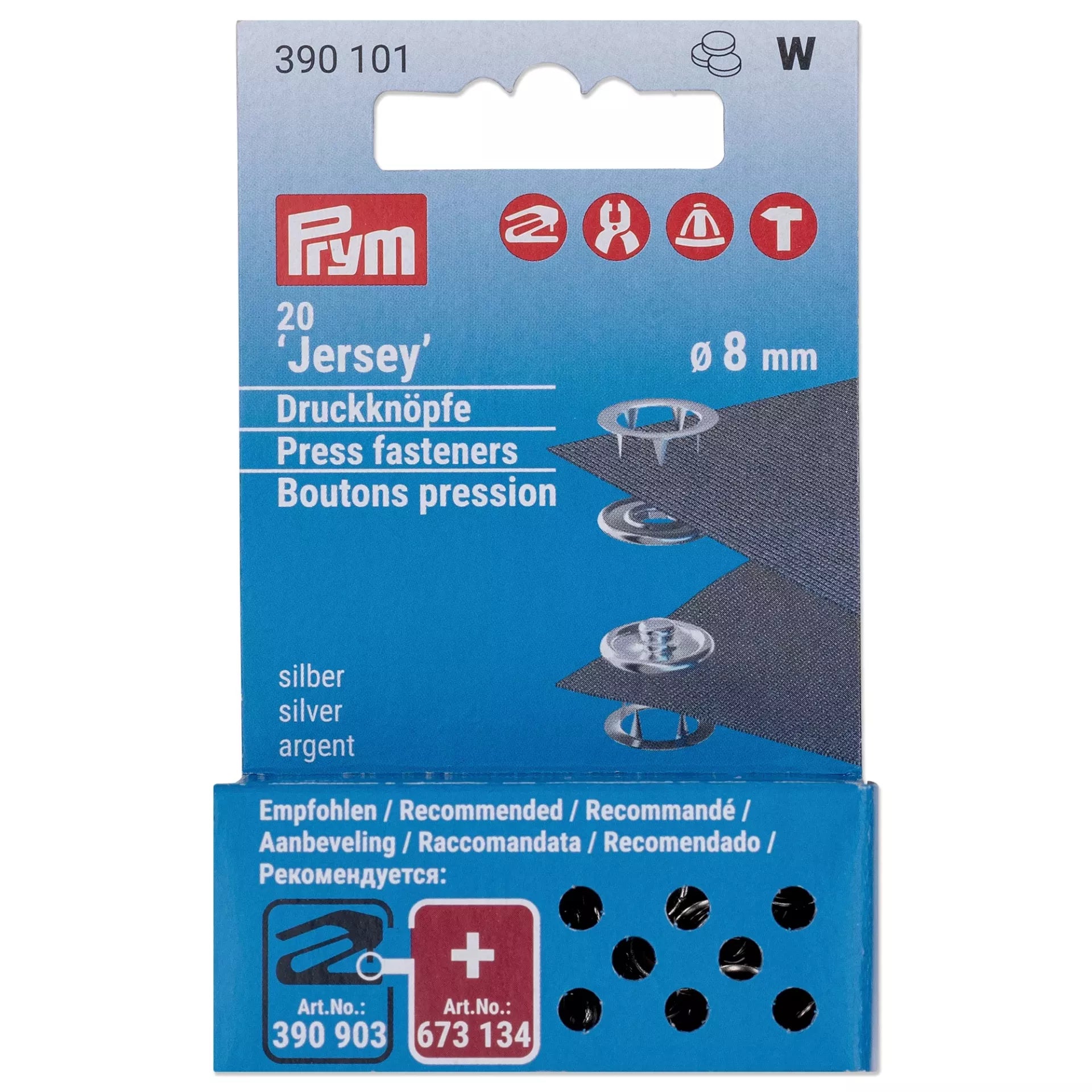 Prym Jersey Snap Fasteners 390101 8 mm - Ribes y Casals