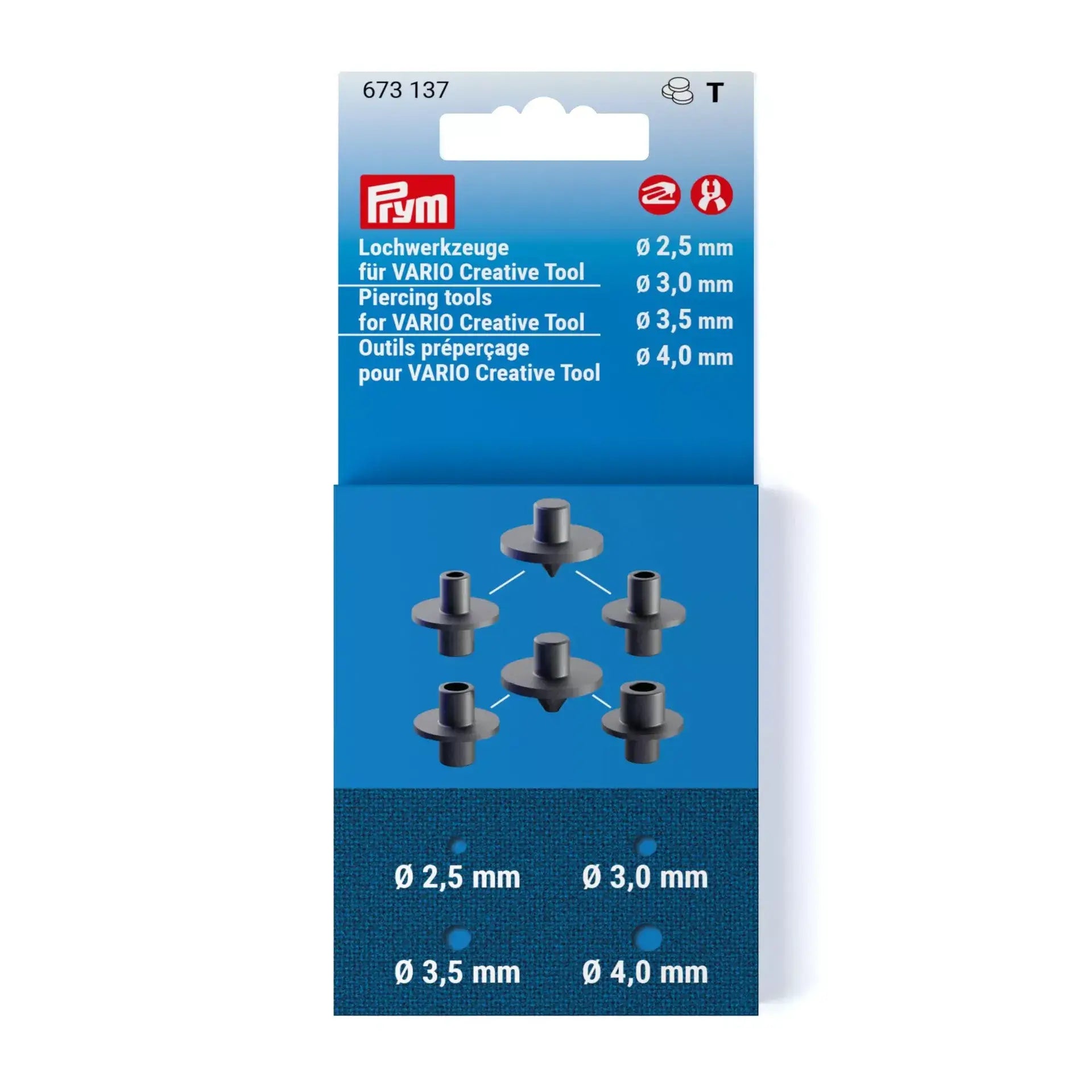Prym VARIO 2.5–4 mm Punching Tools – Replacement Set - Ribes y Casals