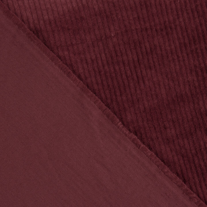Stretch Corduroy, Washed Effect, Burgundy - Ribes y Casals