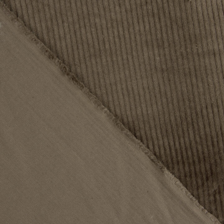 Dark Brown Washed Effect Stretch Corduroy - Ribes y Casals
