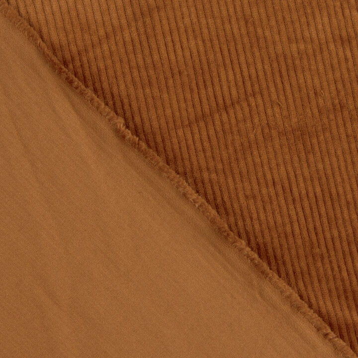 Terracotta-effect stretch corduroy with washed effect - Ribes y Casals